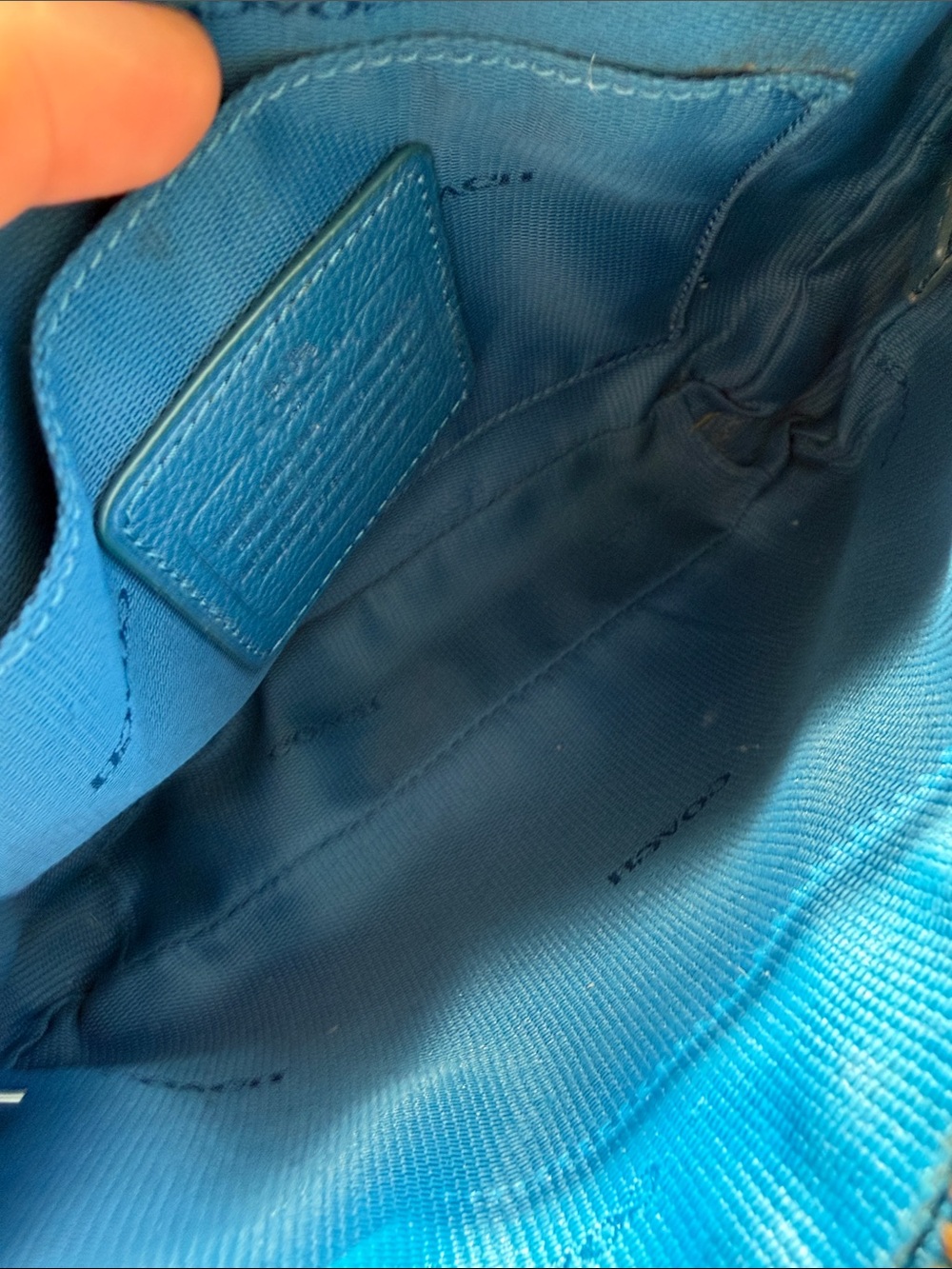 Coach Blue Leather Studded Crossbody Bag - Picture 8 of 8
